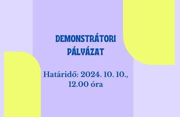 Meghosszabbított határidő: Demonstrátori pályázat a 2024/2025-ös tanévre