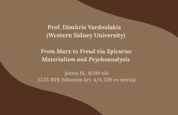 Dimitris Vardoulakis (Western Sidney University, Ausztrália) előadása
